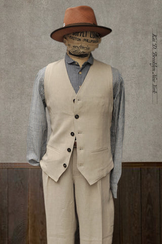 Daniel Vest -Natural LInen - M, L