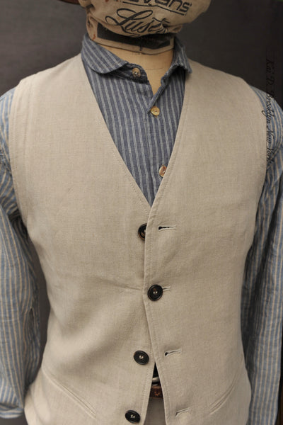 Daniel Vest -Natural LInen - M, L