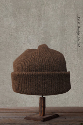 Mongolian Yak Wool Beanie - Brown