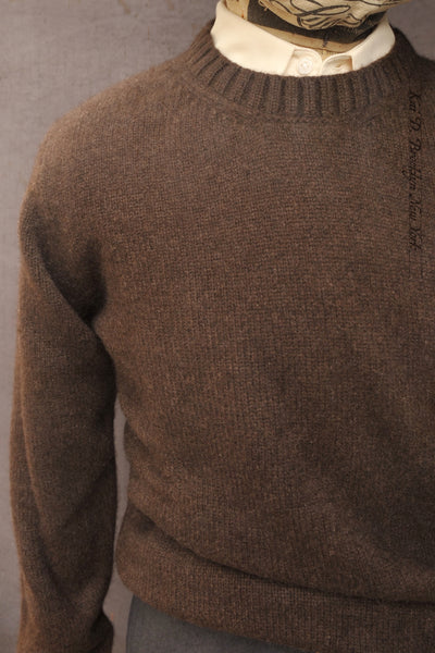Mongolian Yak Wool Sweater - Walnut Brown - S, M, XL