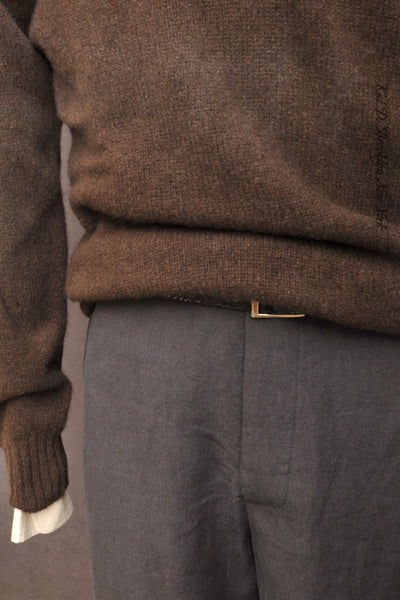 Mongolian Yak Wool Sweater - Walnut Brown - S, M, XL