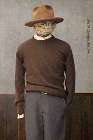 Mongolian Yak Wool Sweater - Walnut Brown - S, M, XL