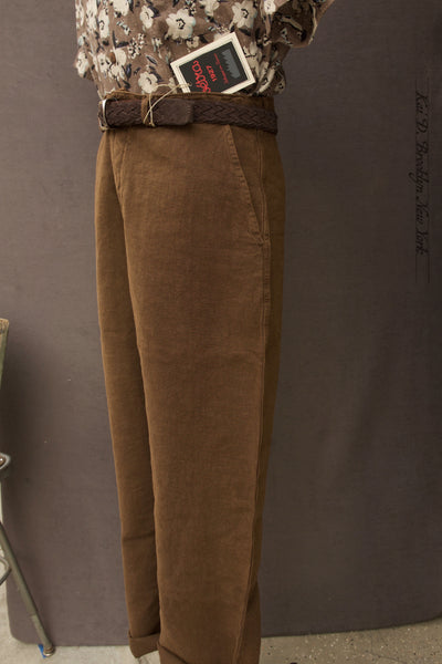 Heavy Linen Wide Leg Chore Pants - Date - 32, 34. 36