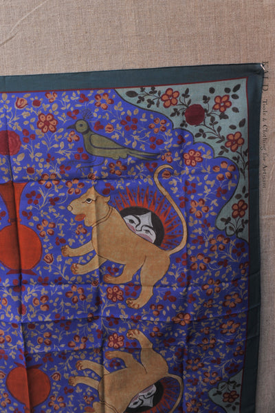 Ispahan Square Scarf - Folk Blue