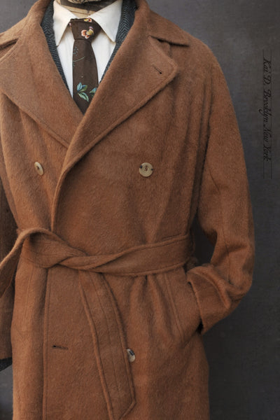 Grandad Wool Trench - Alpaca Wool - Pecan - 48 (NO RETURN)