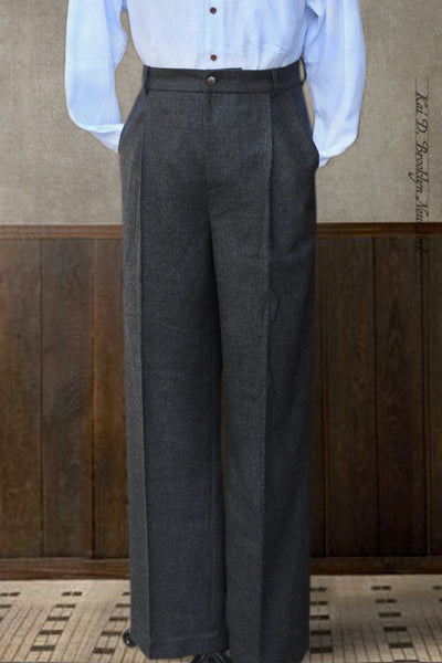 Grandad Trousers - Price of Wale Wool - 48 (fits like 31),, 50 (fits like 33)
