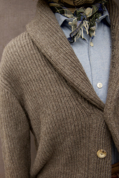 Shawl Collar Cardigan - Dark Grey - 48 (M), 52(XL) (NO RETURN)