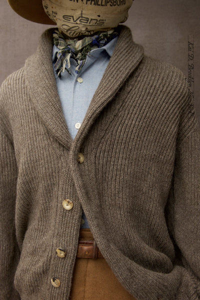 Shawl Collar Cardigan - Dark Grey - 48 (M), 52(XL) (NO RETURN)