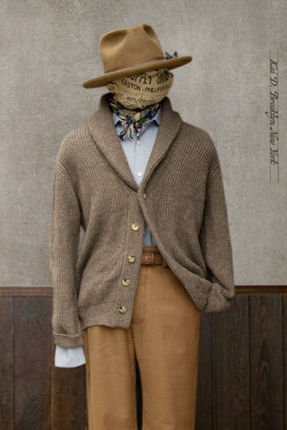 Shawl Collar Cardigan - Dark Grey - 48 (M), 52(XL) (NO RETURN)