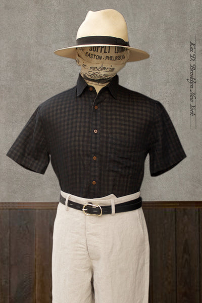 Cassady shirt - Ultra Soft Double Gauze Cotton Check - S, M, L, XL, XXL