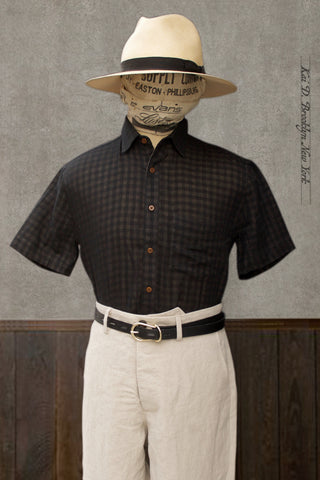 Cassady shirt - Ultra Soft Double Gauze Cotton Check - S, M, L, XL, XXL