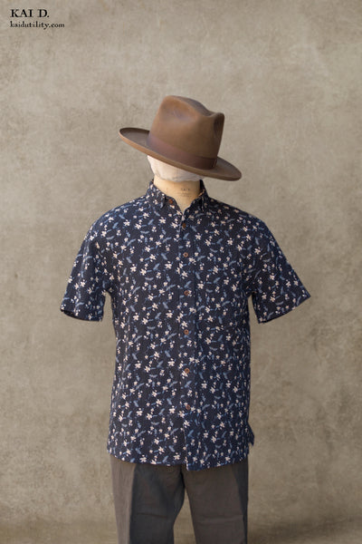 Short Sleeve Cassady Shirt - Double Gauze Floral - L