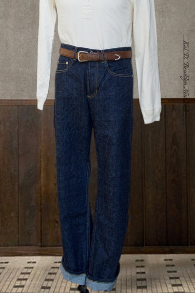Dean Straight Cut Jeans - 13 oz Neppy Denim - S, M, L