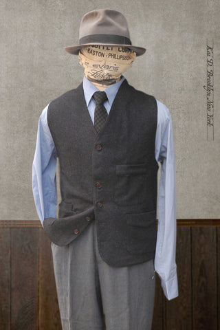 Shoemaker's Vest - Deep Charcoal Flannel - XXL, XXXL