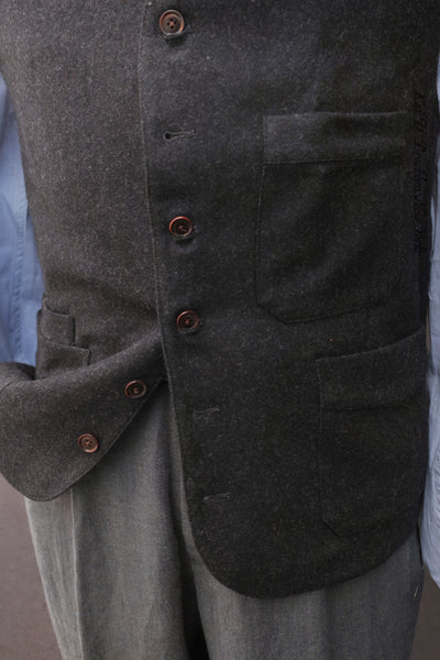 Shoemaker's Vest - Deep Charcoal Flannel - XXL, XXXL