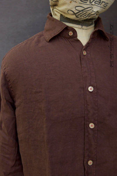 Capri Linen Shirt -Deep Maroon - XS, S, M, L (NO RETURN)