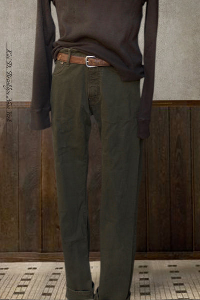 M8 Straight Fit Jeans - Dark Olive Drab - 34, 35, 36