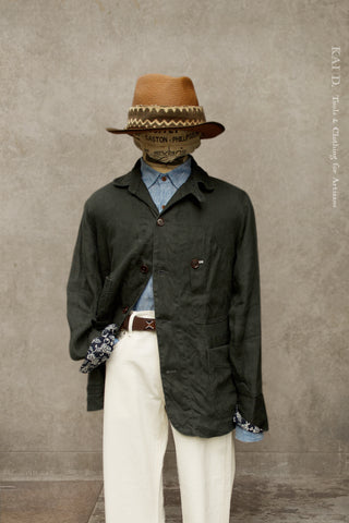 Kai D Utility — Wabash Stripe Degas Jacket - Deep Indigo - S Kai D Utility — Wabash Stripe Degas Jacket - Deep Indigo - S