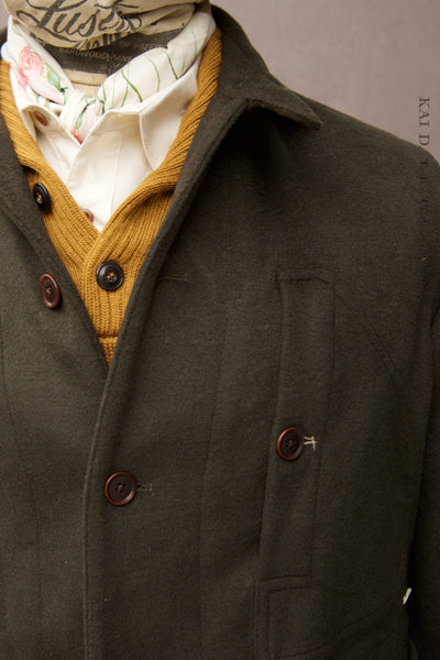 Degas Work Jacket - Wool cashmere - Deep Olive - S, M, L, XL (NO RETURN)