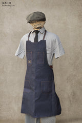 アトリエ GG LINEN DENIM APRON 2½ Kleenguard Shop Apron, Fabric, Blue, 40 in, One Size 36260