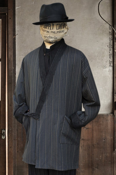 Double Layer Japanese Farmer Coat - Soft Denim - M (NO RETURN)