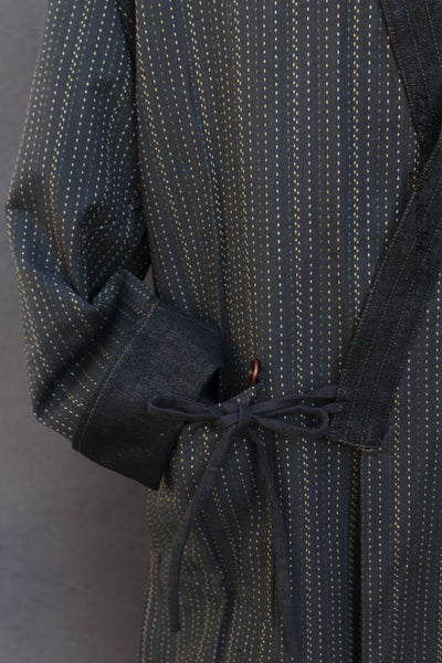 Double Layer Japanese Farmer Coat - Soft Denim - M (NO RETURN)