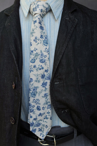 Ginsberg Jacket (Relaxed Fit) - Cotton Linen Denim - S, M, L, XL
