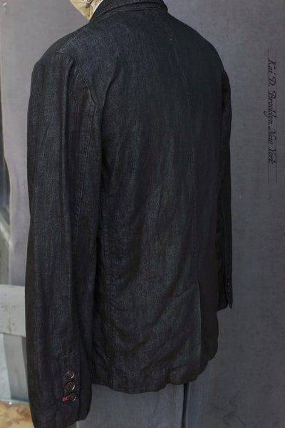 Ginsberg Jacket (Relaxed Fit) - Cotton Linen Denim - S, M, L, XL