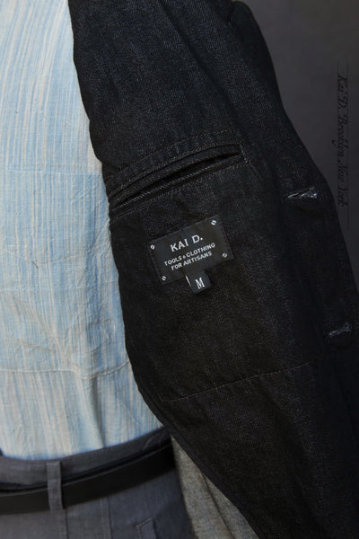 Ginsberg Jacket (Relaxed Fit) - Cotton Linen Denim - S, M, L, XL