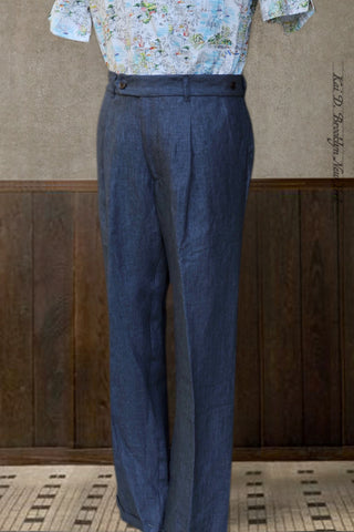 Journeyman Trousers - Blue Heather Light Linen - 30, 32, 34