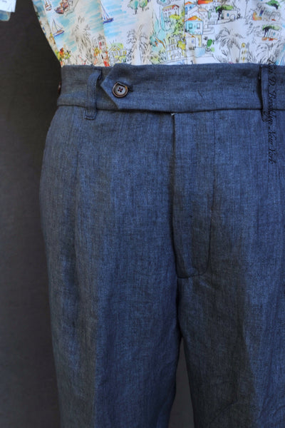 Journeyman Trousers - Blue Heather Light Linen - 30, 32, 34
