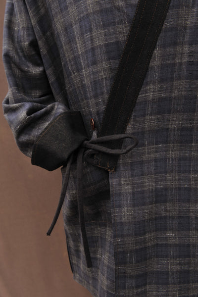 Double Layer Japanese Farmer Coat - Soft Denim - M (NO RETURN)