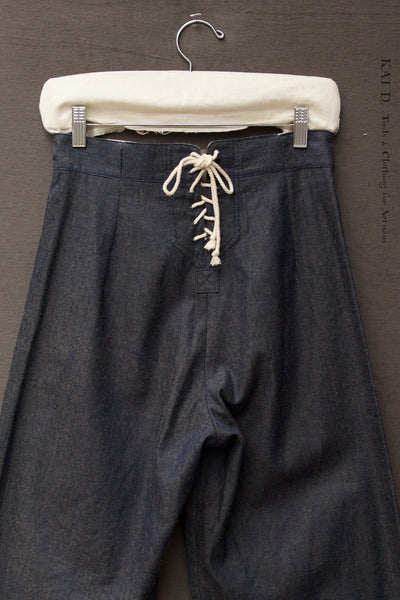 Sailor Pants - Light Weight Dark Denim  -  S