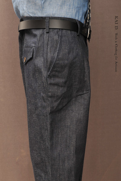 Sheffield Trousers - Raw Cotton Hemp Denim - S, M, L