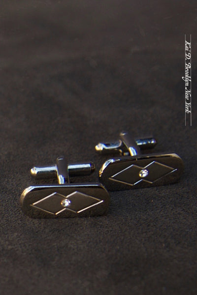 Vintage Cufflinks - Double Diamond