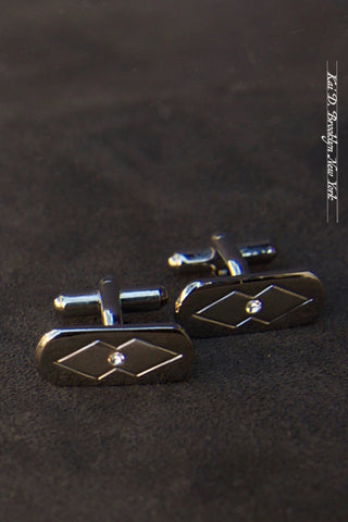 Vintage Cufflinks - Double Diamond