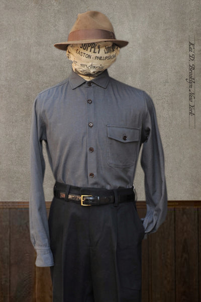 Skillman Shirt - Cotton Silk - Dove Grey - M, L, XL