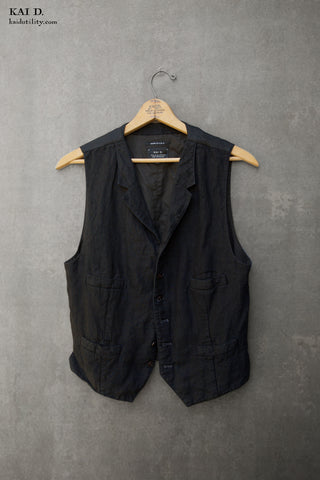 Doyle Vest - Garment Dyed Heavy Linen - M