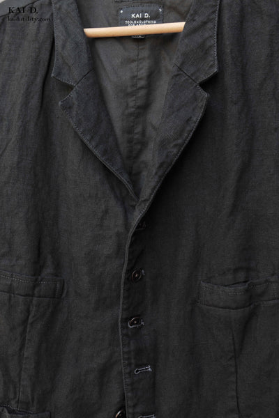 Doyle Vest - Garment Dyed Heavy Linen - M