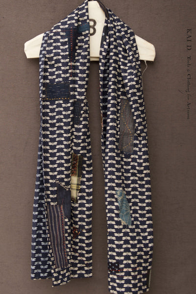 Boro Cotton Scarf - Dragon Fly B
