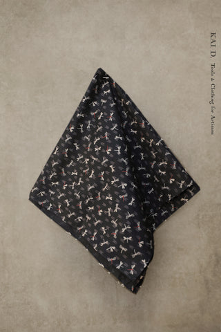 Neckerchief / Head Scarf - Dragon Fly / Ikat
