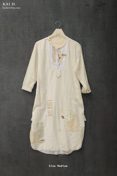 Boro Artisan Dress - Light cotton - S, M