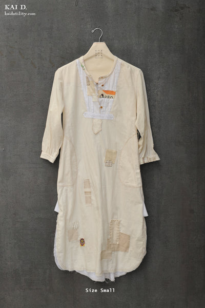 Boro Artisan Dress - Light cotton - S, M