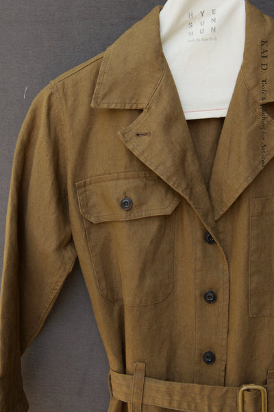 Earhart Jumpsuit - Japanese Linen - Wheat - XS