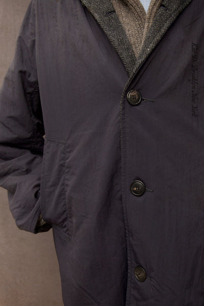 East Harbor Reversible Coat - Coated Cotton / Shetland Wool  - M, L (NO RETURN)