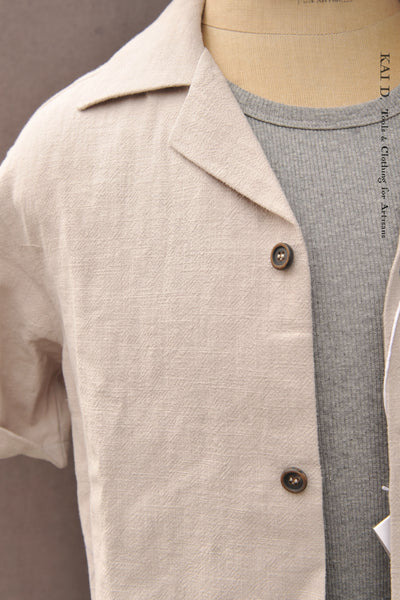 Artist Lounge Shirt - Ecru - M, L (oversized)