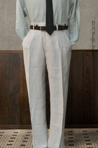 Journeyman Trousers - Ecru Belgian Linen Twill - 30, 32, 34