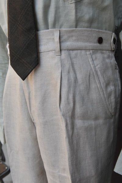 Journeyman Trousers - Ecru Belgian Linen Twill - 30, 32, 34