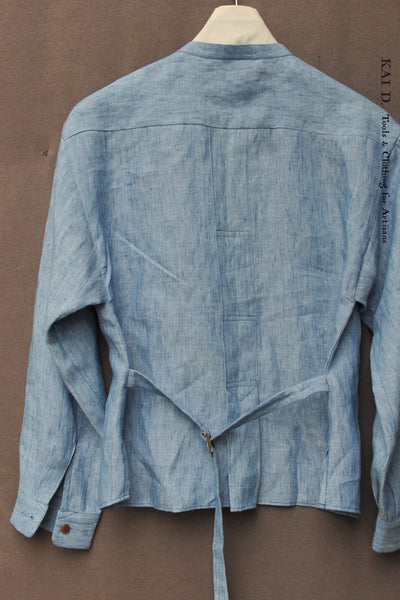 Edith Belted Shirt -Chambray Linen - S