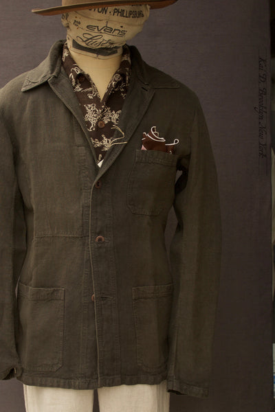 No. 5 Linen Jacket- Elk -  44, 46, 48, 50